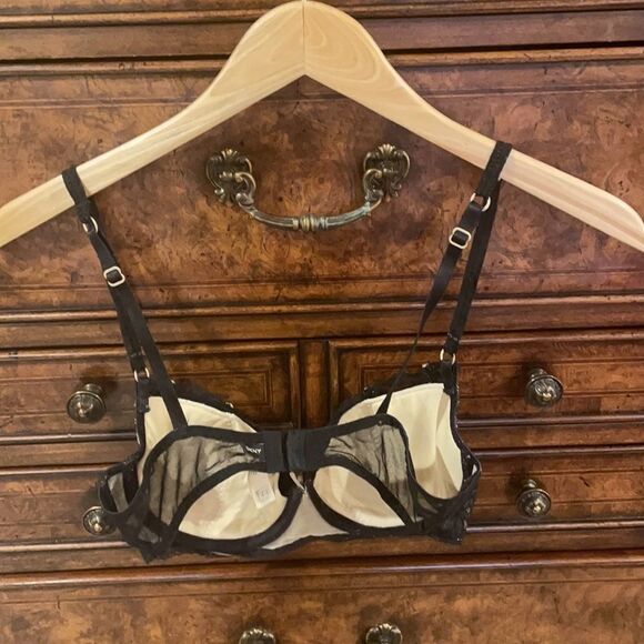 𝅺DKNY black and cream lace bra - Picture 6 of 12